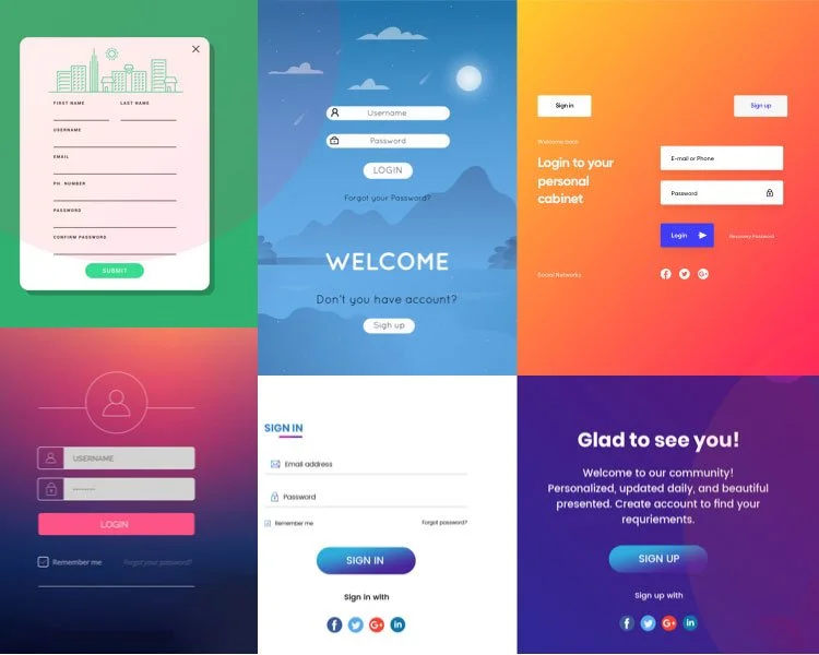 UI/UX forms