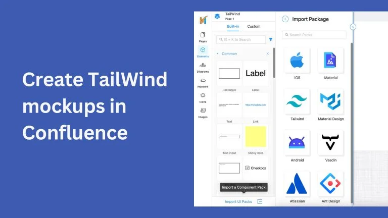 How to create TailWind mockups in Confluence?