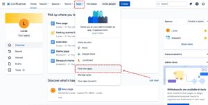 Find new apps to add diagram to Confluence