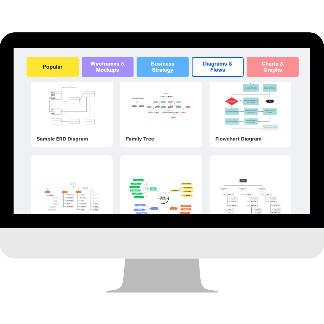 Diagrams and wireframes for teams